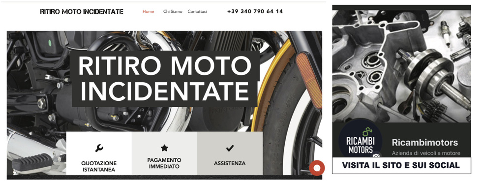 RICAMBIMOTORS ritira moto per farne ricambi